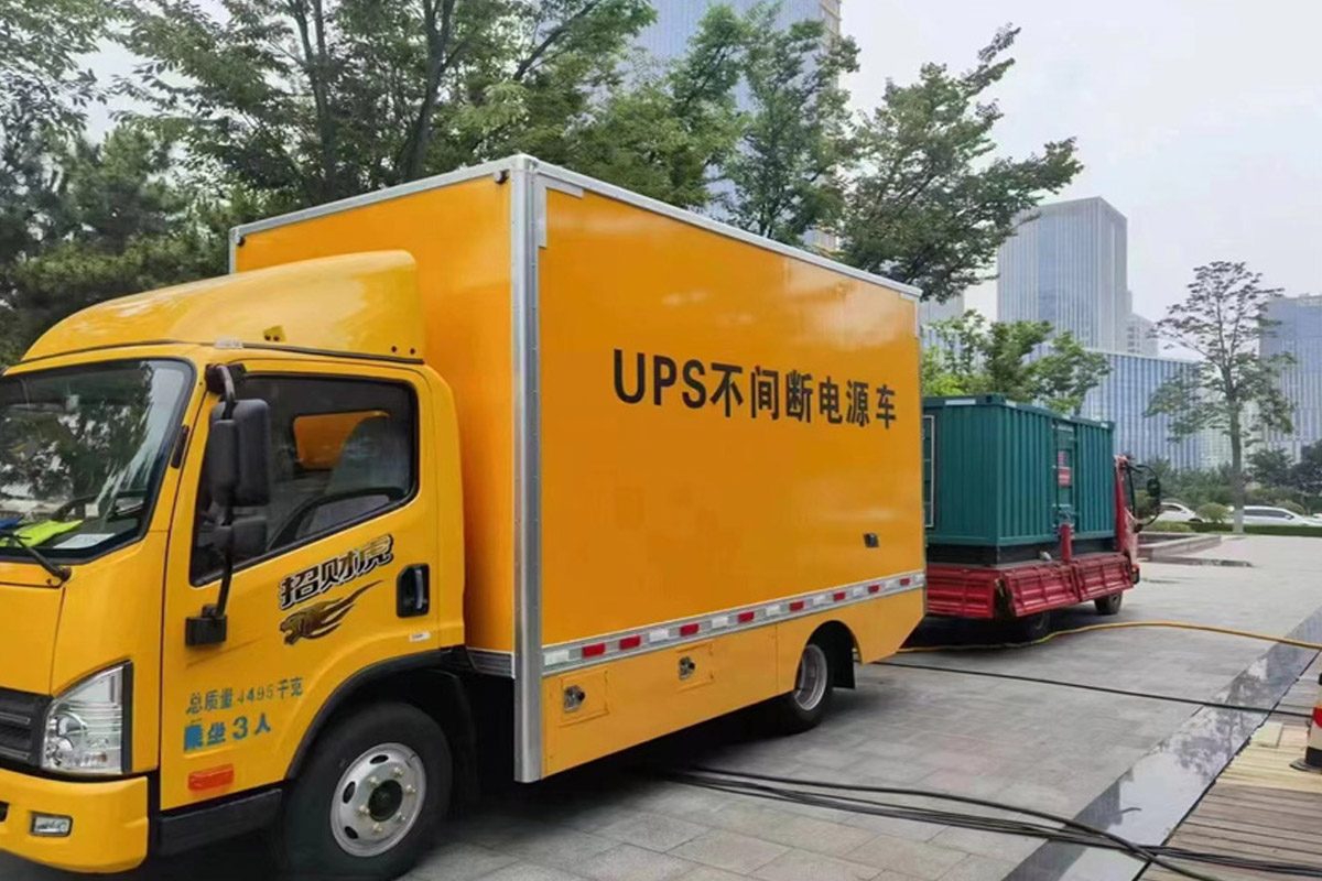 礼泉发电机租赁施工现场