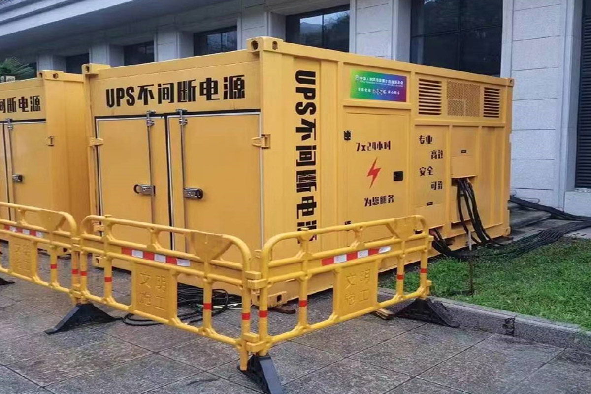 礼泉发电机租赁施工现场