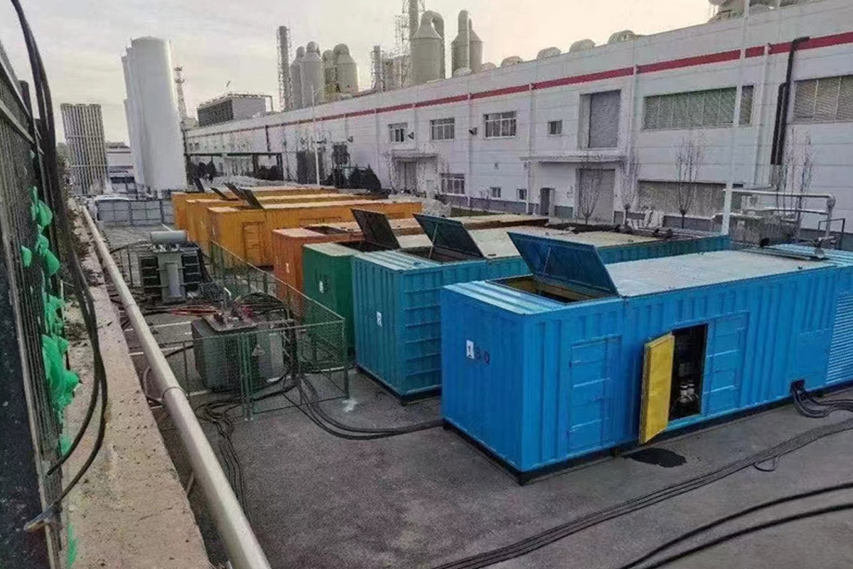 礼泉发电机租赁施工现场